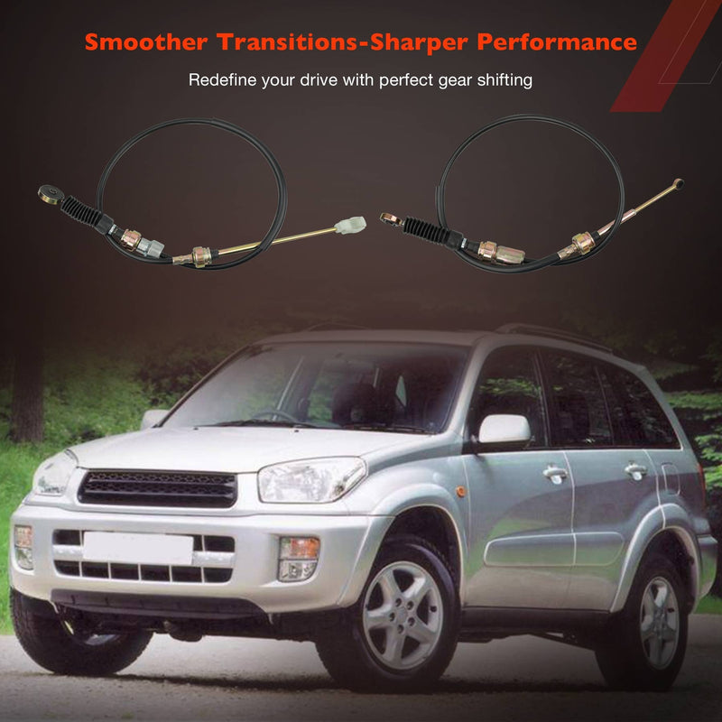 33821-42070 Manual Trans Shift Control Cable for Toyota RAV4 1996-2000 2PK