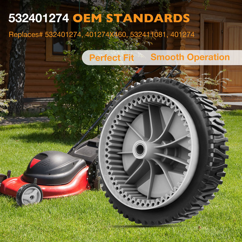 532401274 Lawn Mower Front Drive Wheel Set For Husqvarna 5521 CHV XT722FE 8 Inch