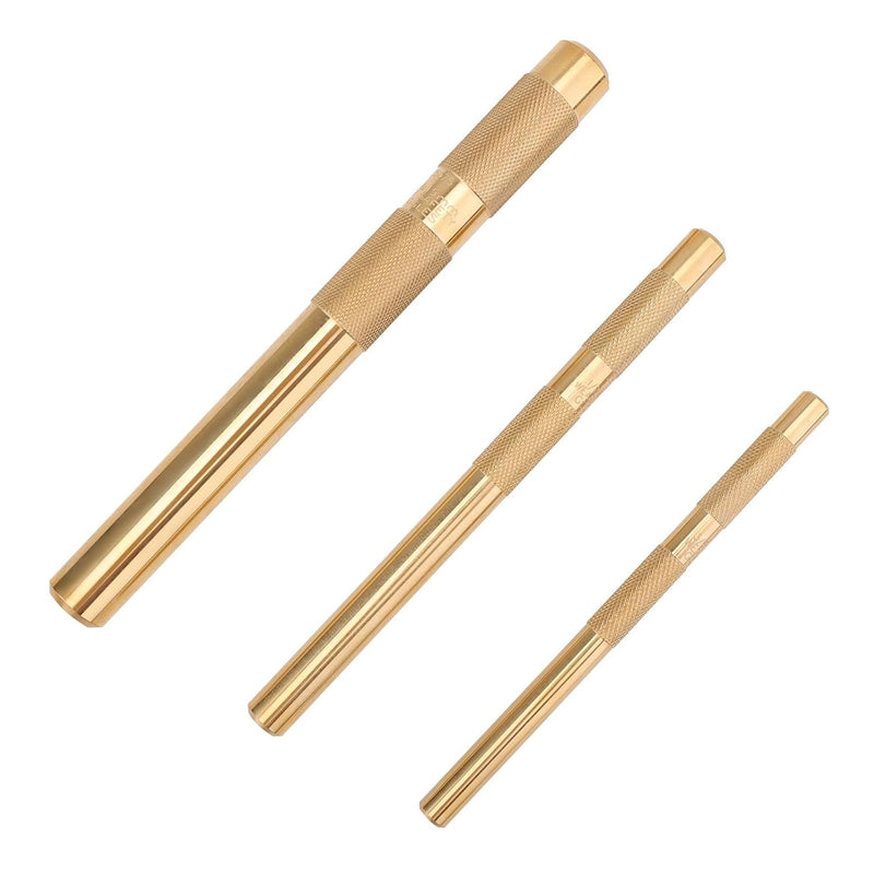 25075 25076 25077 Brass Drift Punch Set 3/8in 1/2in 3/4in Set of 3