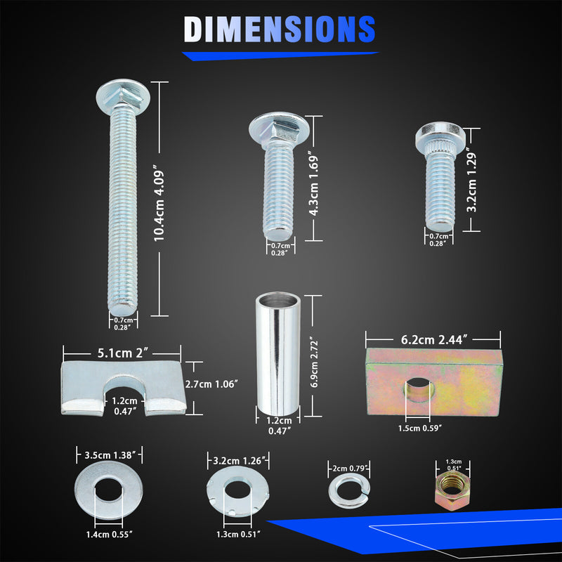 16111 5th Wheel Hitch Rail Hardware Mounting Kit Trailer Hitch Mount for Reese