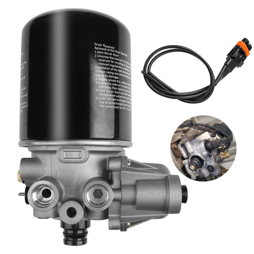DURAFORCE Air Dryer Filter 12V for Wabco Peterbilt Cascadia Volvo R955205 R955300 065691