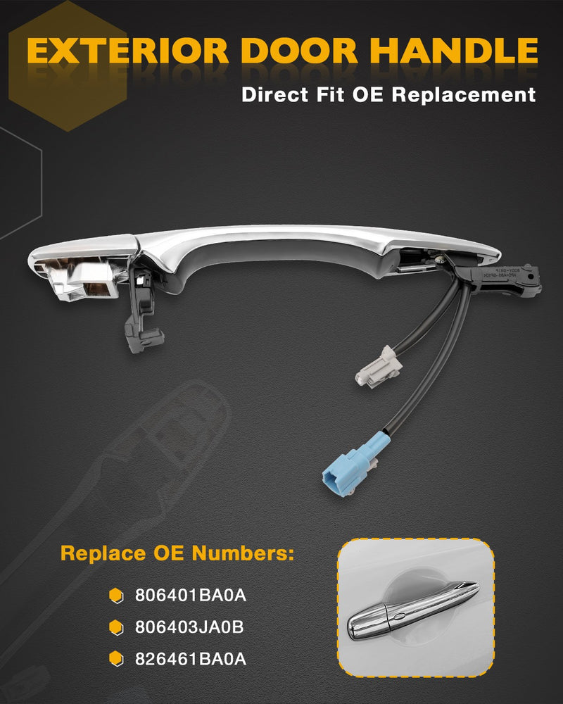 Exterior Passenger Door Handle with Smart Keyless Entry for Infiniti 08-20