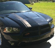 DURAFORCE 6 Inch Offset Vinyl Rally Racing Stripe Kit for Dodge Charger
