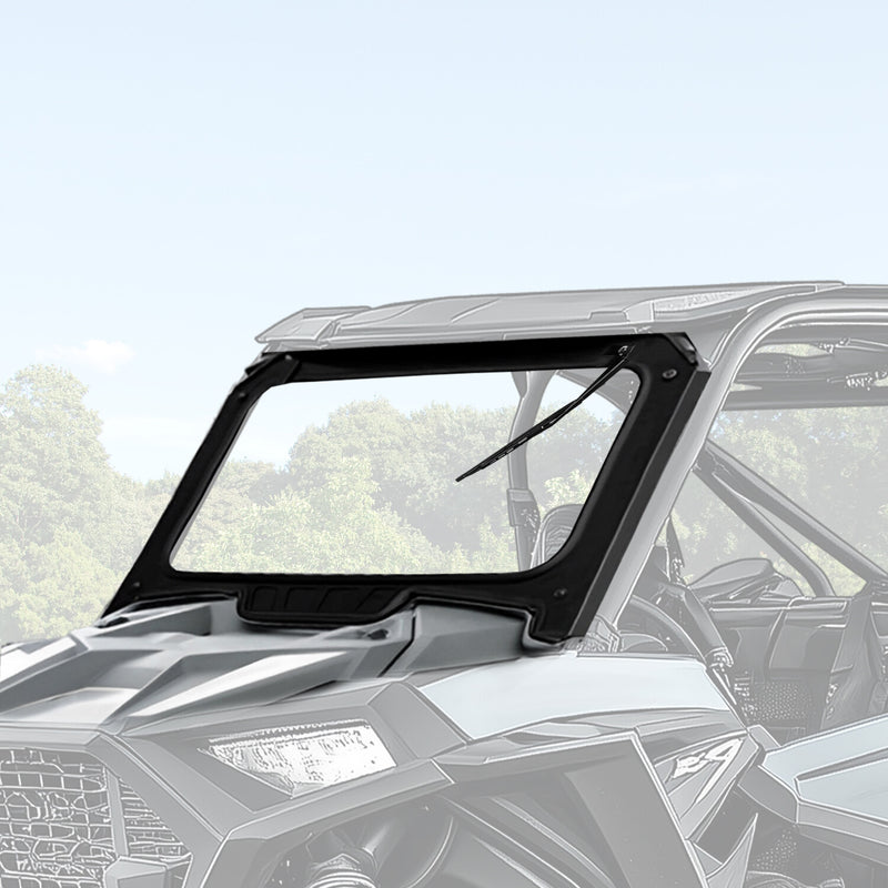 Glass Front Full Windshield for 2019-2023 Polaris RZR XP XP4 1000 Black