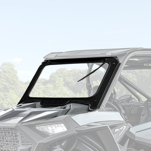 DURAFORCE Glass Front Full Windshield for 2019-2023 Polaris RZR XP XP4 1000 Black