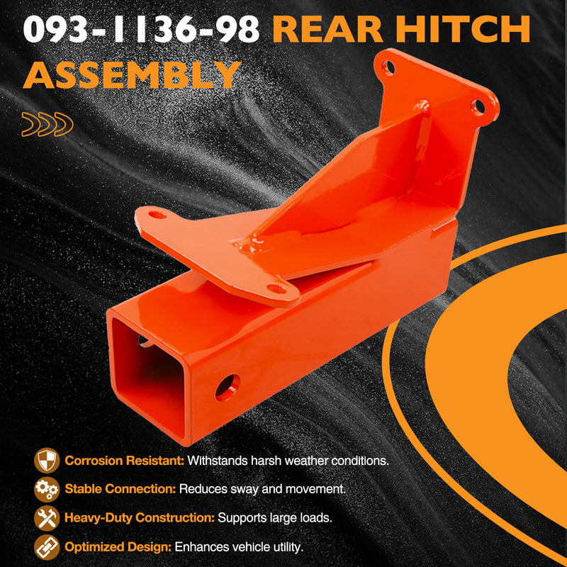 093 1136 98 Red 2 Inch Trailer Hitch Kit For Bad Boy Maverick 2021 Up
