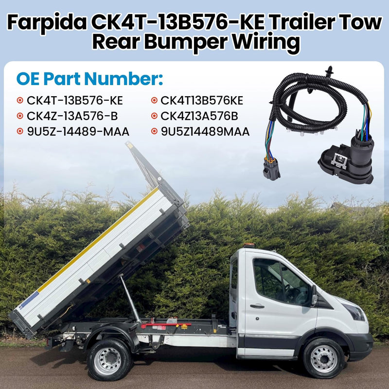 CK4T13B576KE Trailer Tow Wiring Connector Harness Kit for Ford Transit 150 15 19