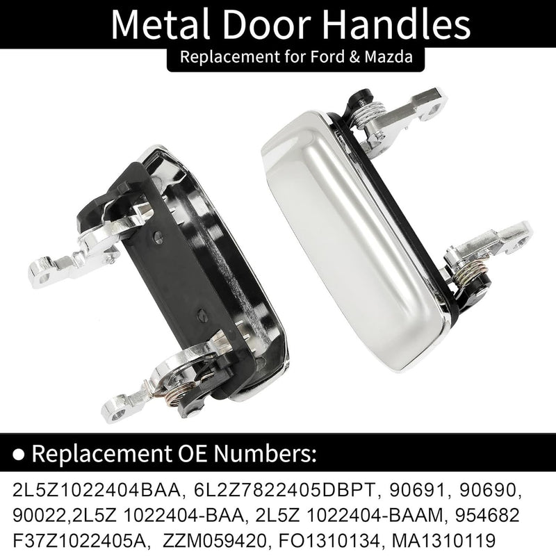 Metal Exterior Door Handle Set Driver Passenger Side for Ford Ranger Mazda 98 11
