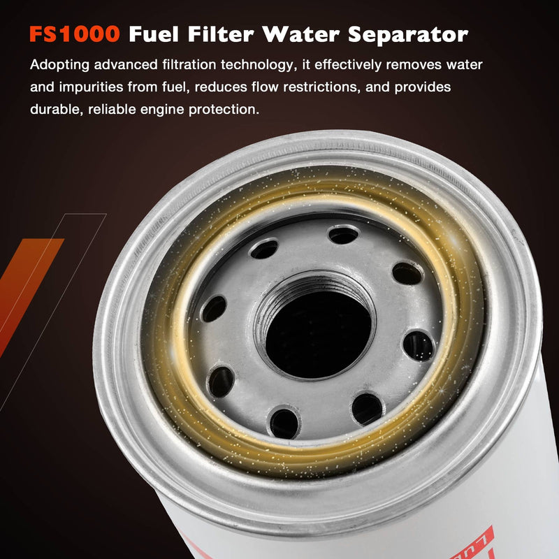 FS1000 Fuel Filter Water Separator for Fleetguard Cummins 3329289 2568753 2X