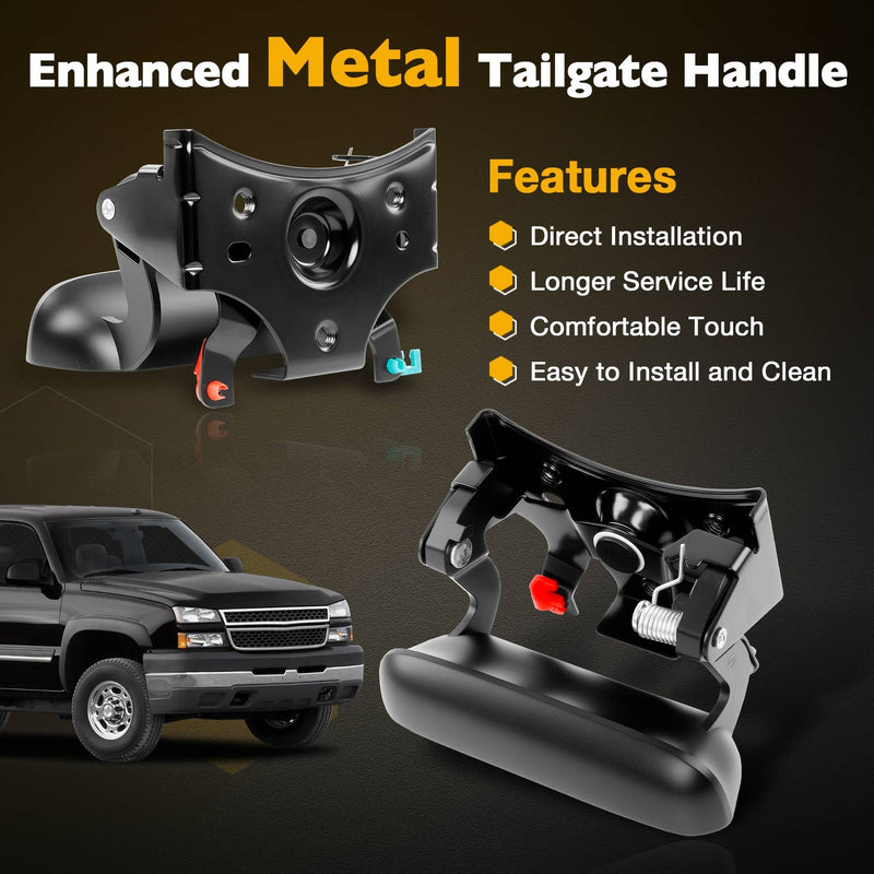Upgrade Metal Tailgate Handle Backup Camera for Chevy Silverado GMC Sierra 1999 2007