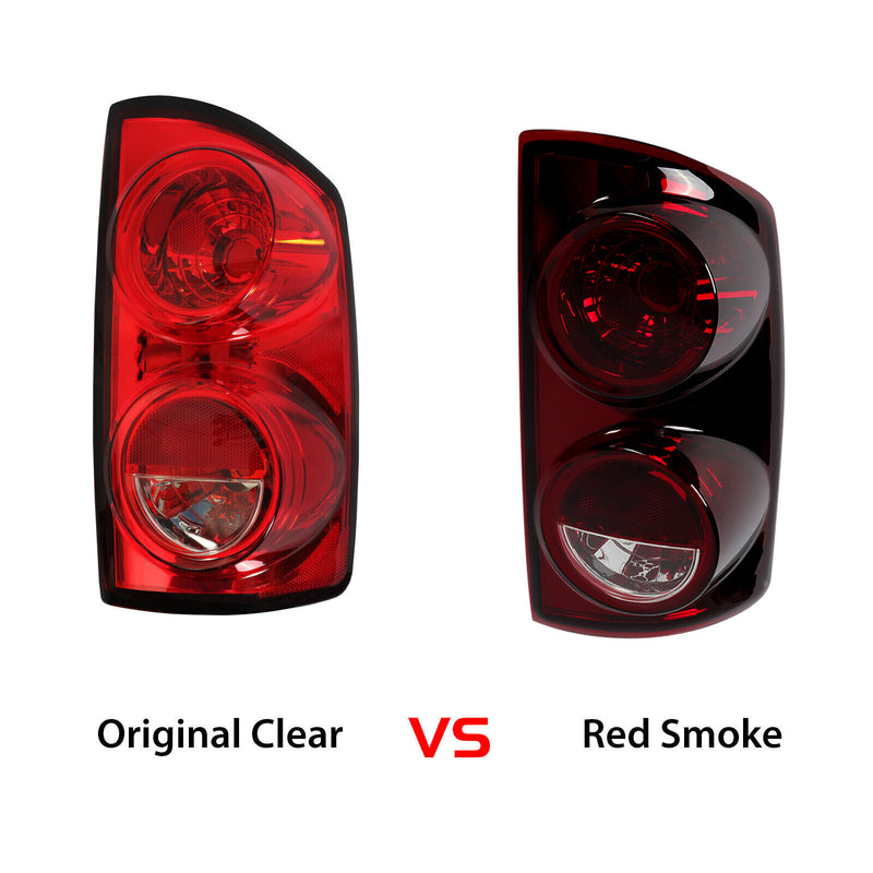 Pair Red Smoke Tail Lights Lamps for 2007-08 Dodge Ram 1500 07-09 Ram 2500 3500