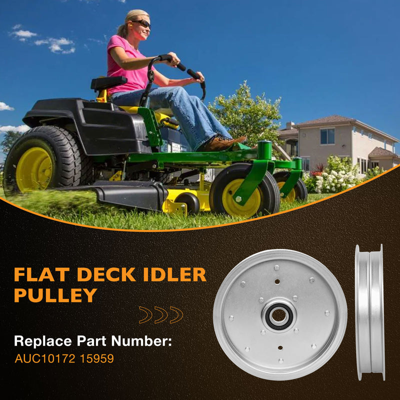 AUC10172 Lawn Mower Deck Flat Idler Pulley For John Deere Z540R ZTrak 15959