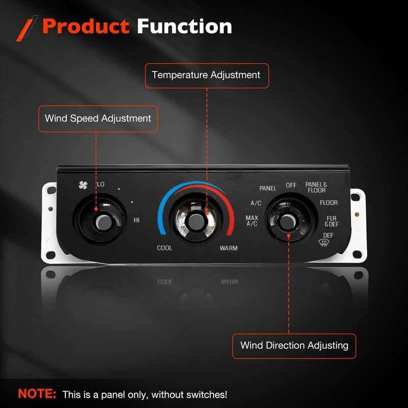 Climate Control Module AC Heater Panel Without Switch For Ford F150 F250 99 04