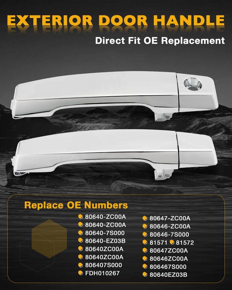 Exterior Door Handle Front Left Right For Nissan Infiniti 2004 To 2015 Titan