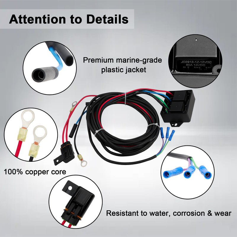 AHJRELAYKIT2DP Hydraulic Jack Plate Relay Wiring Harness Kit for Atlas Series