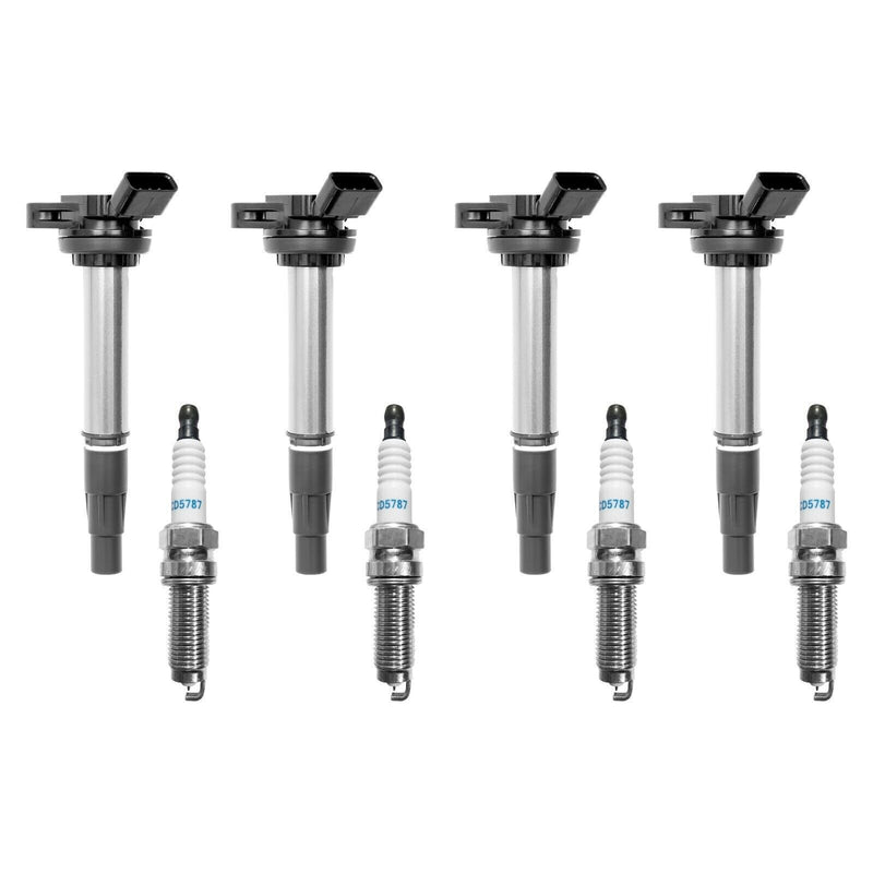 UF596 Ignition Coil Spark Plugs Pack For Toyota Corolla Prius Lexus 1.8L 4