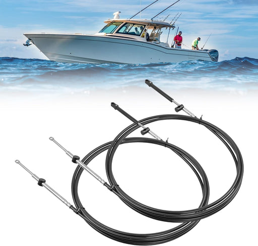 DURAFORCE Outboard Throttle Shift Control Cables Gen 1 19ft for Mercury MerCruiser 2 Pack