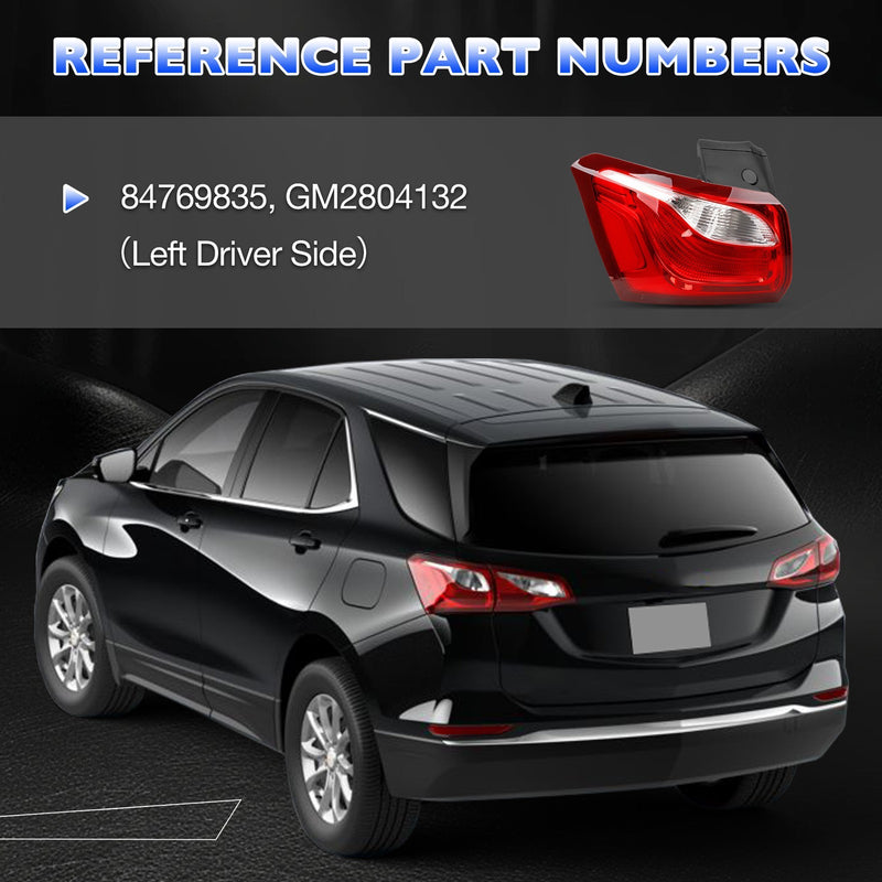 84769835 Driver LH Side Rear Tail Light Brake Lamp For Chevy Equinox 2018 2020