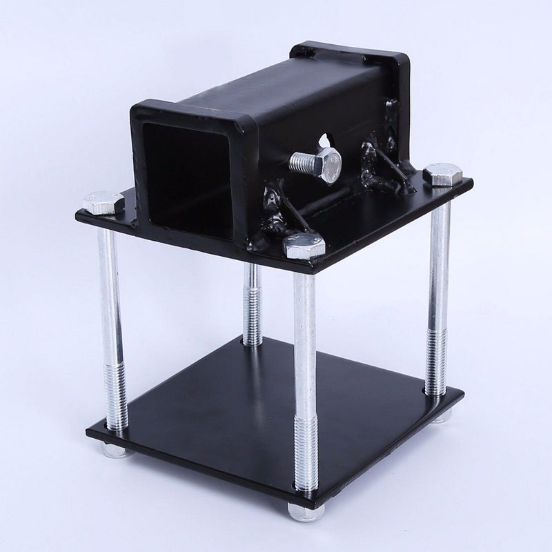 4in Square RV Bumper Receiver Adapter 2in Hitch Mount Rack Cargo Carrier Tube 2