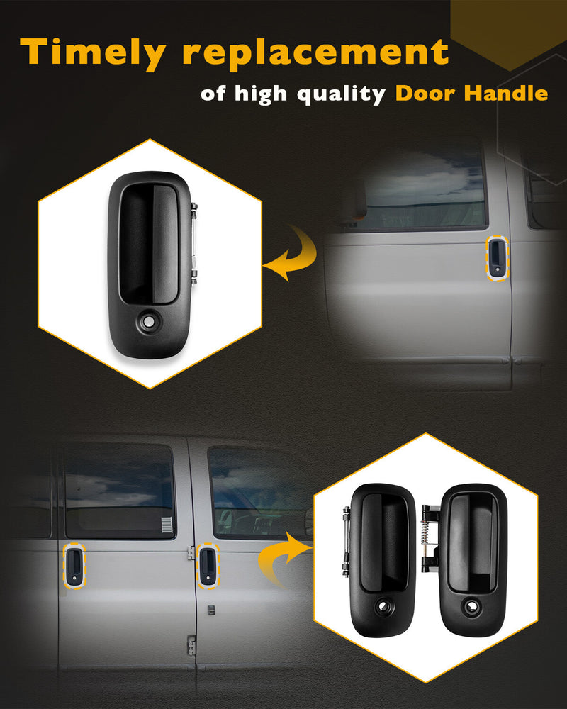 Exterior Door Handle for Chevy Express GMC Savana 1500 2500 3500 2010 2022 3PCS