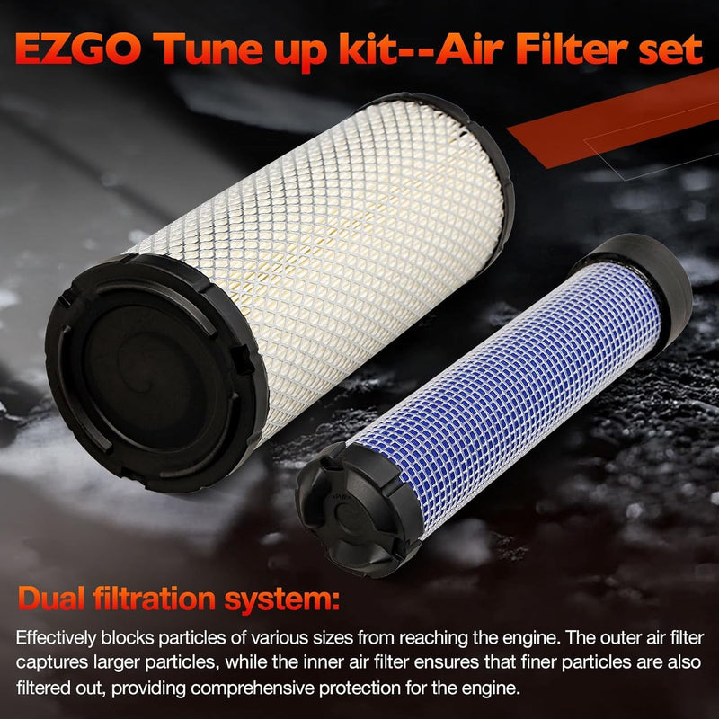 28463G01 Golf Cart Tune Up Kit for EZGO TXT RXV Gas for Kawasaki Engines 2008 Up