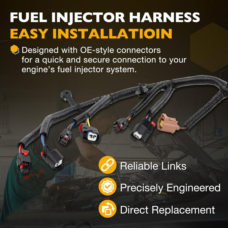 68087837AF Injector Wiring Engine Wire Harness for Ram 1500 Jeep Wrangler 12-24