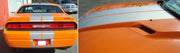 DURAFORCE Vinyl Rally Stripes Racing Stripe Hood Trunk Roof for Dodge Challenger 10 Inch