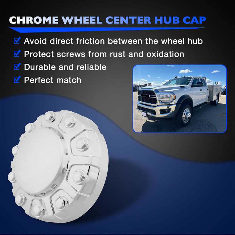 6PG03SZ0AB Chrome Wheel Center Hub Cap Cover Front for Ram 4500 5500 2019 2021
