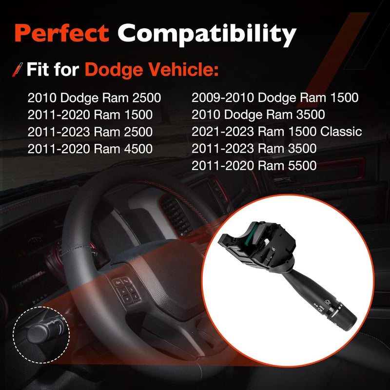56046114AD Turn Signal Dimmer Wiper Switch for Dodge Ram 1500 2500 3500 2009-23