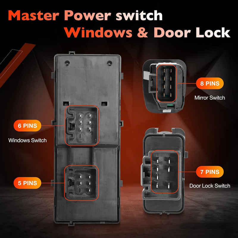 Power Window Door Lock Mirror Switch for Ford 02 05 F250 F350 F450 Excursion