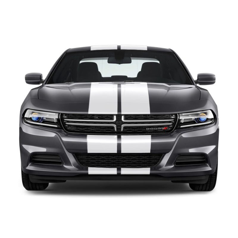 DURAFORCE 10 Inch Dual Vinyl Rally Stripes Racing Stripe Kit for Dodge Charger