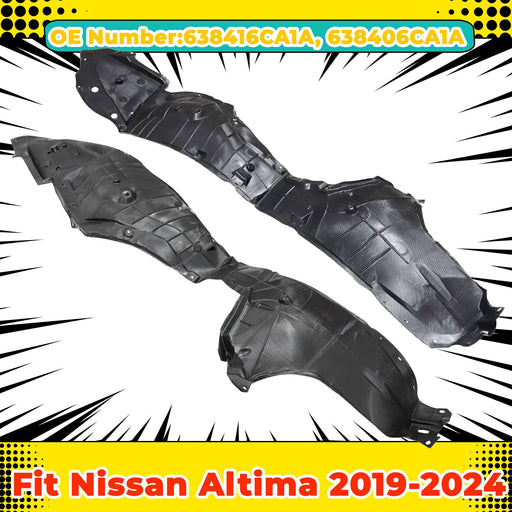DURAFORCE Front Driver Passenger Side Fender Liner Set for Nissan Altima 2019-2024