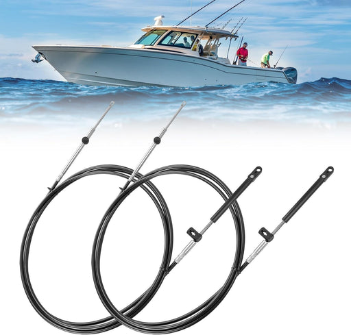DURAFORCE Outboard Throttle Shift Control Cables 18 Ft Gen 1 for Mercury MerCruiser 2 Pcs