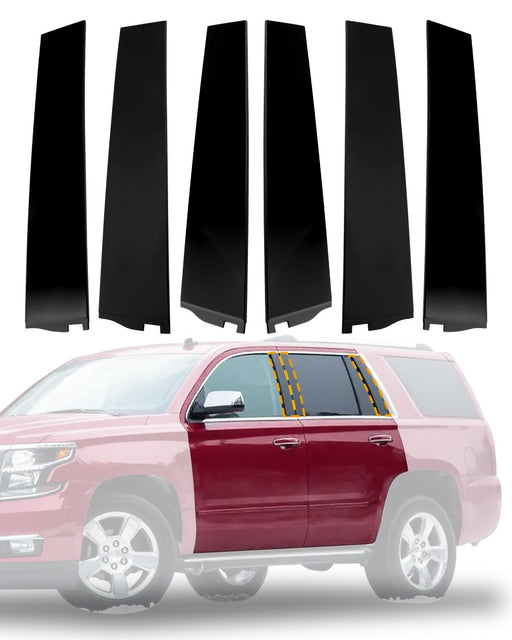 DURAFORCE B C Pillar Door Window Trim Molding Kit for 15-18 Chevy Tahoe GMC Yukon Cadillac