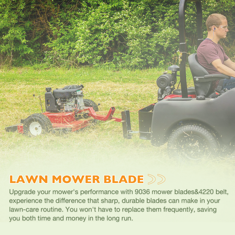 9036 4220 Blade Belt Set for Swisher 44 In Finish Cut Mowers 74 Inch 2 Pieces