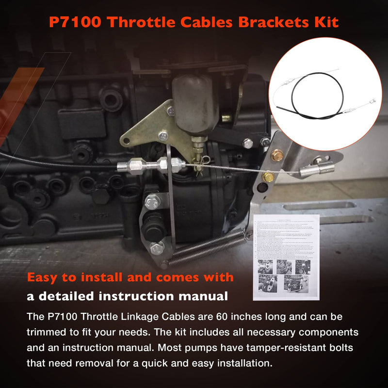P7100 Throttle Swap Kit 60 Adjustable Cable Mounting Brackets Return Springs