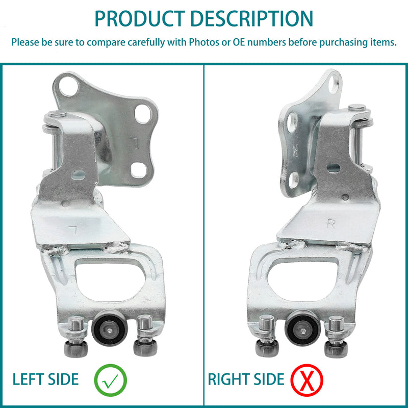 Left Driver Side Sliding Door Hinge And Roller For 2004 To 2010 Toyota Sienna