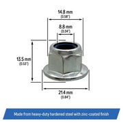 DURAFORCE Lock Nut 10mm For John Deere Sabre SABO Great Dane Scotts ATV UTV 14M7400 5 Pack