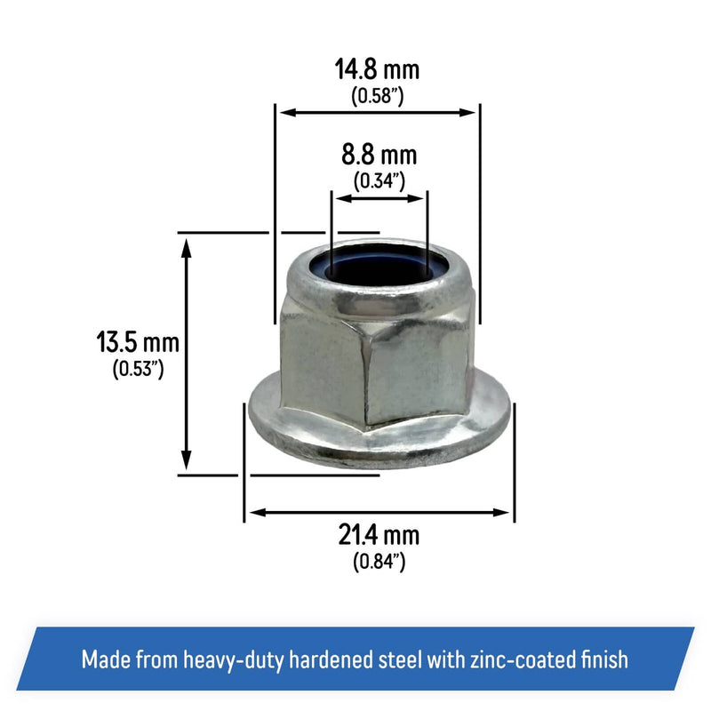 DURAFORCE Lock Nut 10mm For John Deere Sabre SABO Great Dane Scotts ATV UTV 14M7400 5 Pack