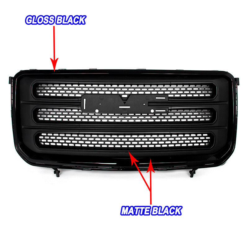 DURAFORCE Gloss+Matte Black Front Bumper Grill Grille For GMC Acadia 2013-2016 GM1200666