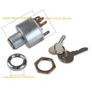 DURAFORCE Wire Ignition Starter Switch With 2 Keys 31973K4183 for Cars Motorcycles Boats