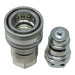 DURAFORCE 1/2" NPT Hydraulic Quick Connect Coupler Kit, Poppet Valve