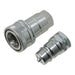 DURAFORCE 1/2" NPT Hydraulic Quick Connect Coupler Kit, Poppet Valve