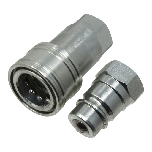 DURAFORCE 1/2" NPT Hydraulic Quick Connect Coupler Kit, Ball Valve