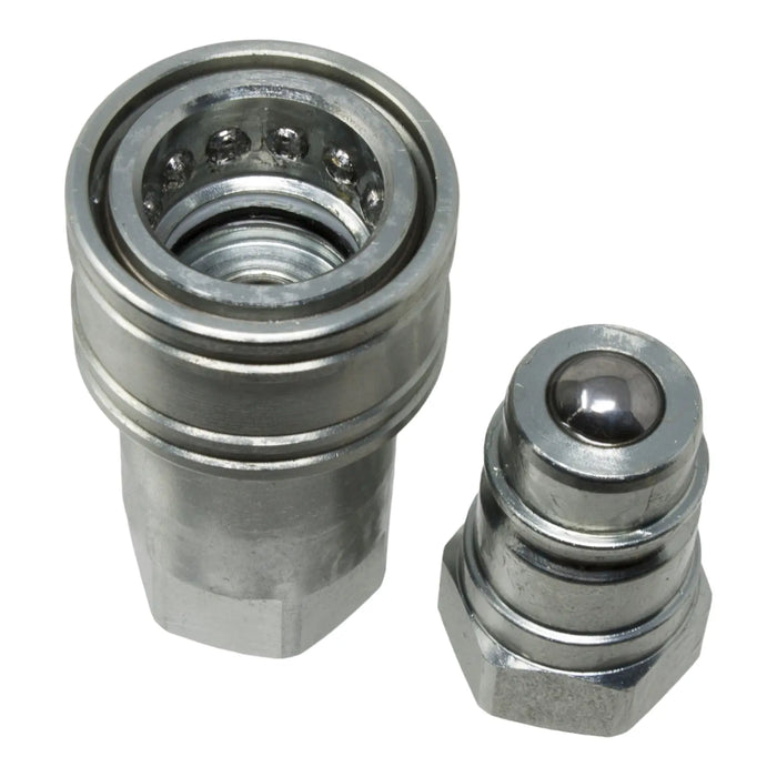 DURAFORCE 1/2" NPT Hydraulic Quick Connect Coupler Kit, Ball Valve