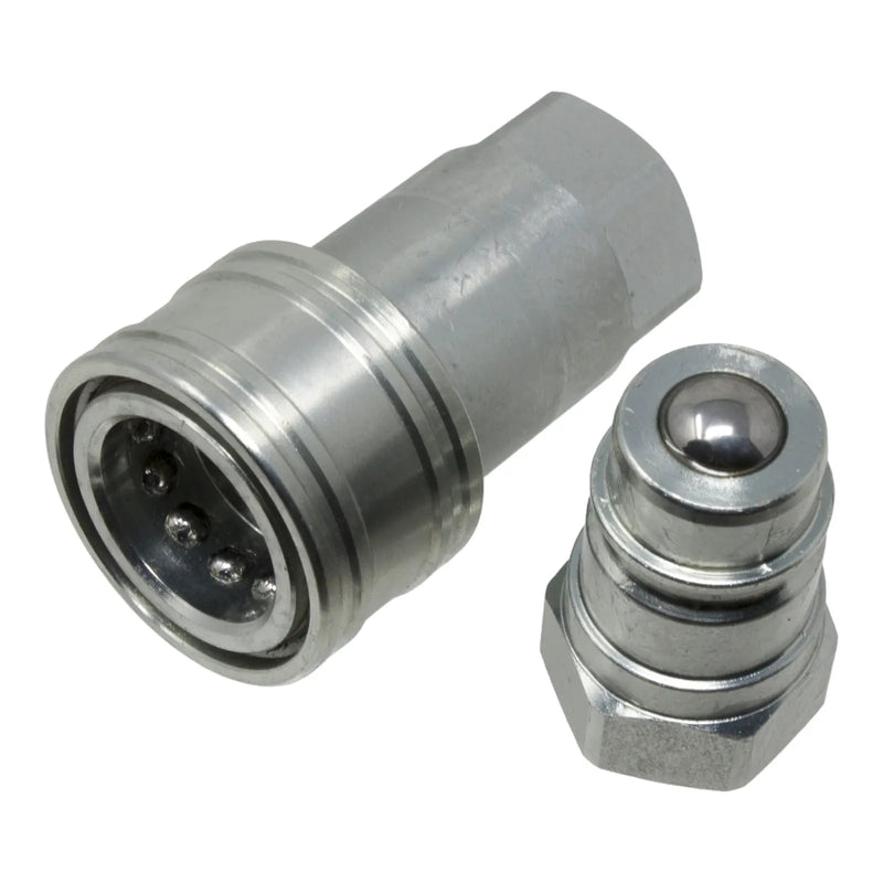 DURAFORCE 1/2" NPT Hydraulic Quick Connect Coupler Kit, Ball Valve