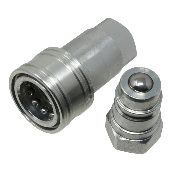 DURAFORCE 1/2" NPT Hydraulic Quick Connect Coupler Kit, Ball Valve