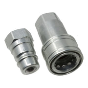 DURAFORCE 1/2" NPT Hydraulic Quick Connect Coupler Kit, Ball Valve