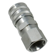 DURAFORCE 3/4" SAE ISO 16028 Flat Face Hydraulic Quick Connect Female Coupler