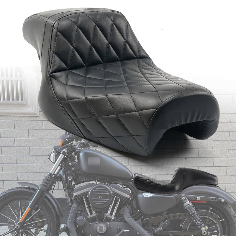Two-Up Seat for Harley Sportster Iron XL 883 XL1200 2.3GAL-3.5GAL Tanks